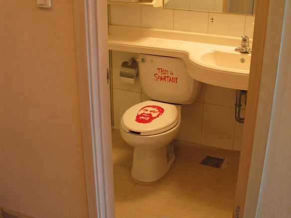 Bathroom with shower booth