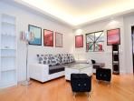comfortable large sofa for 6-8 guests