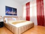 Master bedroom with king size bed