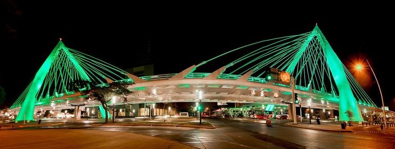 The new Matute Remus bridge closeby.