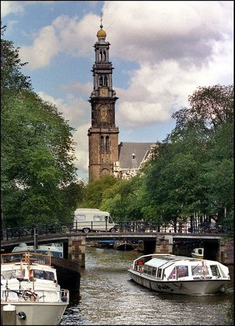 Prinsengracht with Westerkerk
With the famous Anne Frank house