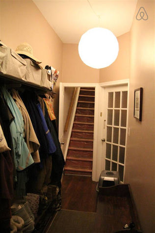 Front entrance - lots of space for your coats.  You have your own entrance. 