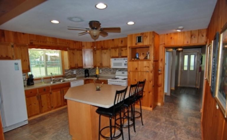 Perfect, Large Kitchen Overlooking The Spacious Living Room
