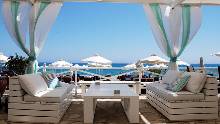 Zias Beach Club is exclusive for Aphrodite Hills Resort guests.