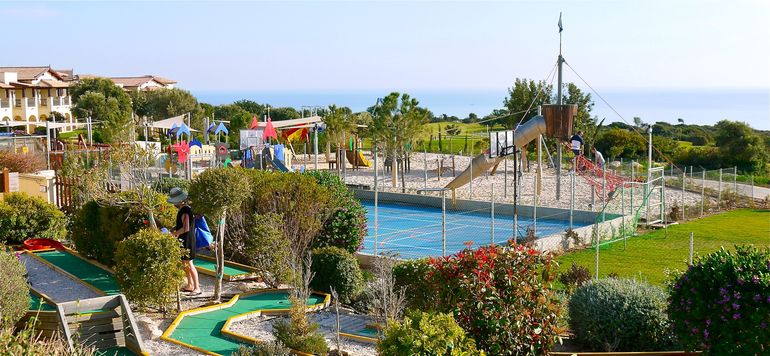 There's plenty for kids to do at Aphrodite Hills - playground, bike hire, crazy golf, horse riding, tennis, golf and more.