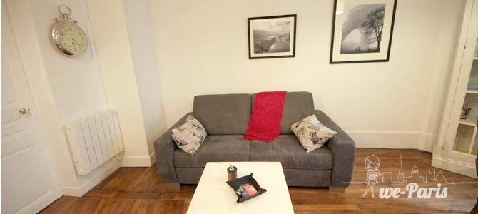 Paris Apartment Rental, Vacation in Paris
Sit down and relax after a long day of exploring Paris in this cozy Living Room / Kitchen. #ParisApartmentRentals