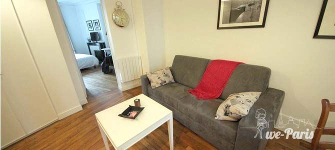 Paris Apartment Rental, Vacation in Paris
Sit down and relax after a long day of exploring Paris in this cozy Living Room / Kitchen. #ParisApartmentRentals