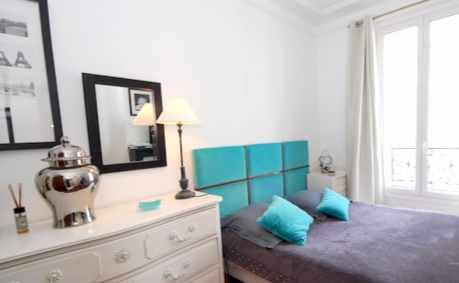 Paris Apartment Rental, Vacation in Paris
Sit down and relax after a long day of exploring Paris in this cozy Living Room / Kitchen. 