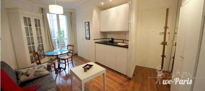 Paris Apartment Rental, Vacation in Paris
Small but equipped, this kitchen includes: stove top burners, microwave, mini fridge, washing machine and all necessary cooking items. #ParisApartmentRentals