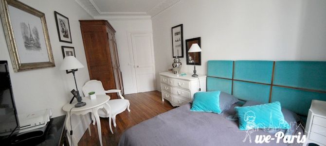 Paris Apartment Rental, Vacation in Paris
Sit down and relax after a long day of exploring Paris in this cozy Living Room / Kitchen. 