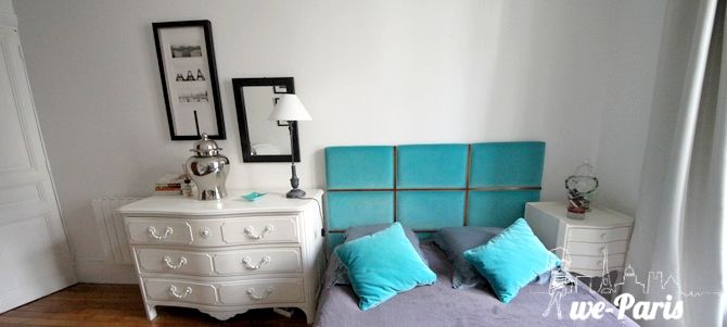 Paris Apartment Rental, Vacation in Paris
Sit down and relax after a long day of exploring Paris in this cozy Living Room / Kitchen. 