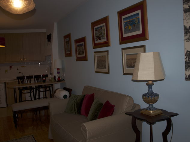 Living room with sofa bed for two people. longue a