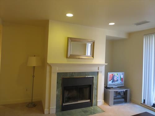Enjoy being in front of your fireplace after a long day.