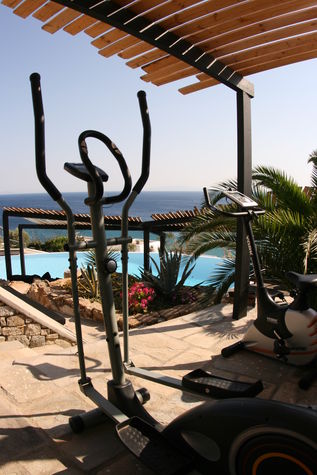 Mini gym with view