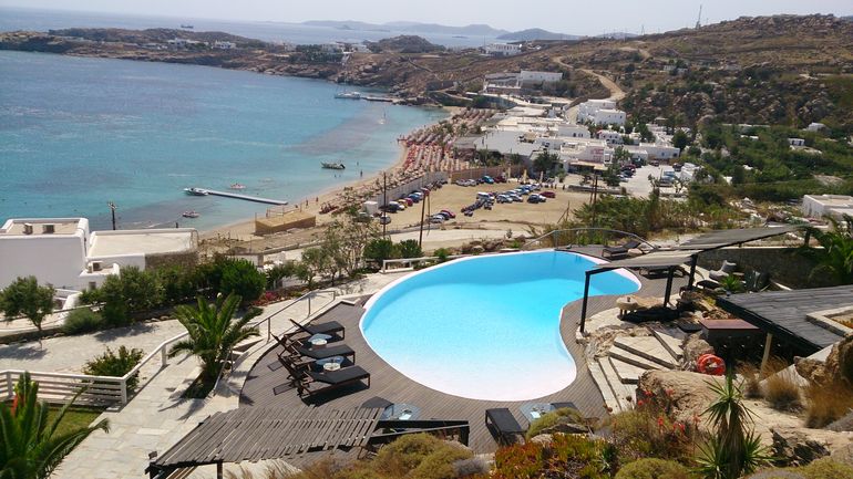 Swimming pool area of the apartments