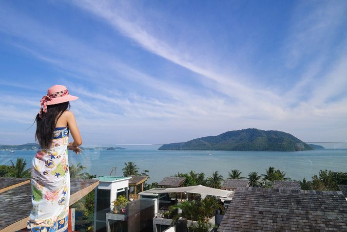 Private balcony offers direct view of Chalong Bay