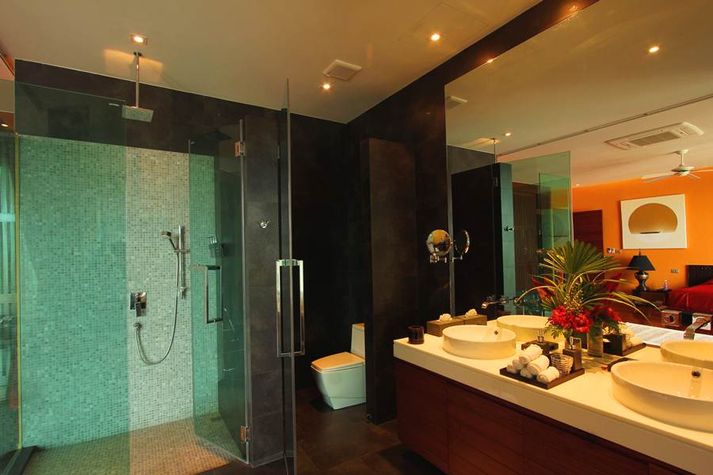 A separate shower room in the master bedroom