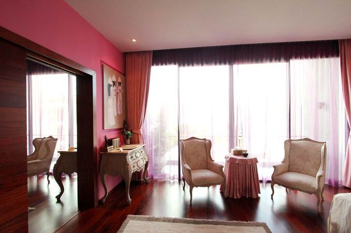 Purple French romantic bedroom