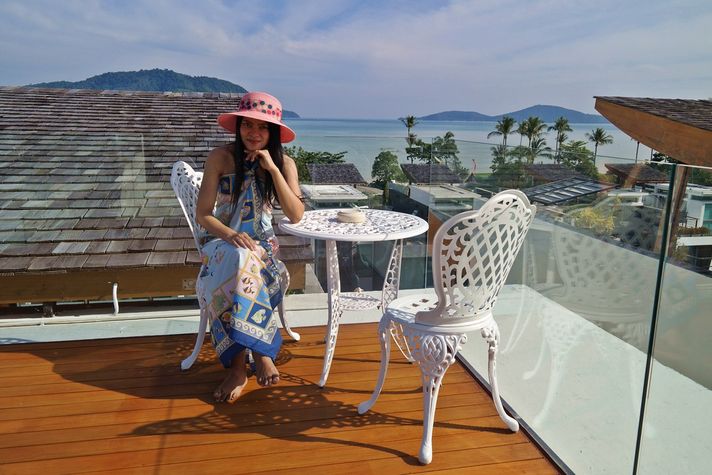 Coffee corner while enjoying sea view