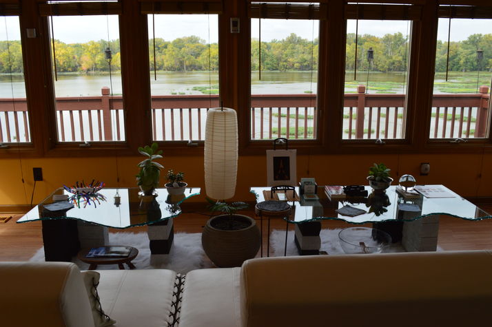 Straight on view of the Maumee River