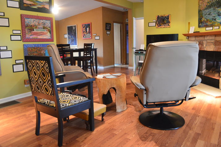 View of Living room from Sunroom