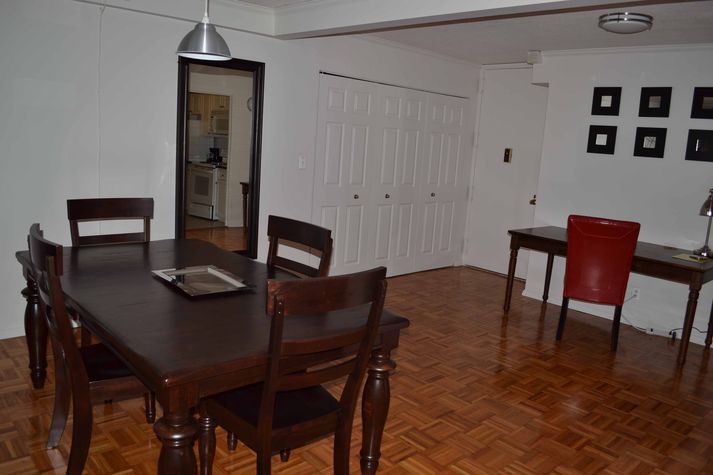 Dining room table is solid