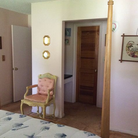 Master bedroom has private vanity & full bath.