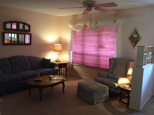 Living room has all the comforts of home.