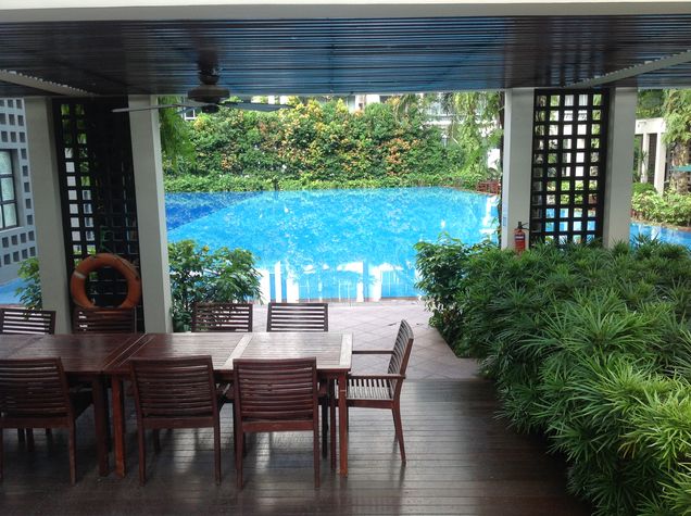 Resting area by the pool