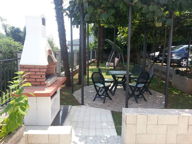 barbecue and garden