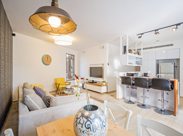 The living room & The kitchen