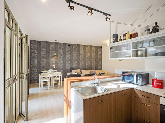 The dining area