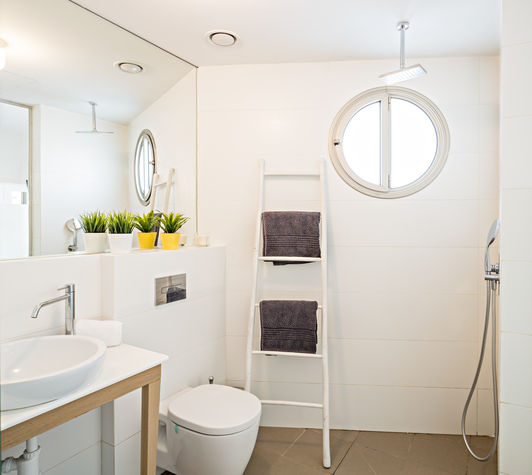 The master bedroom's private bathroom