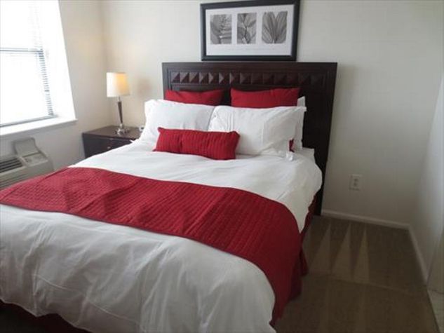 Spacious second bedroom with queen size bed and large closet