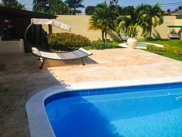 Pool Deck in coral stone