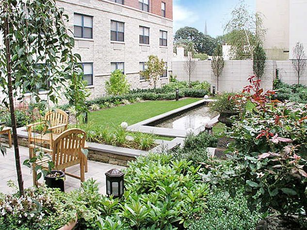 Have a relaxing moment at the botanical courtyard and landscaped pond