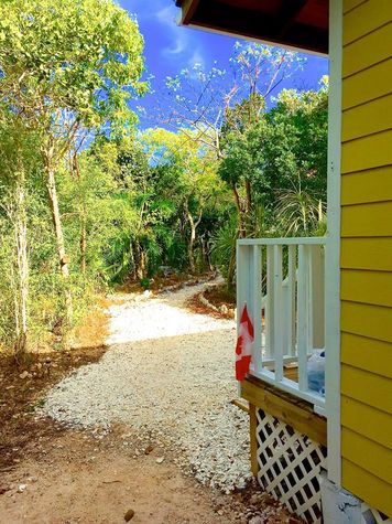 path up to Castaways, the main house