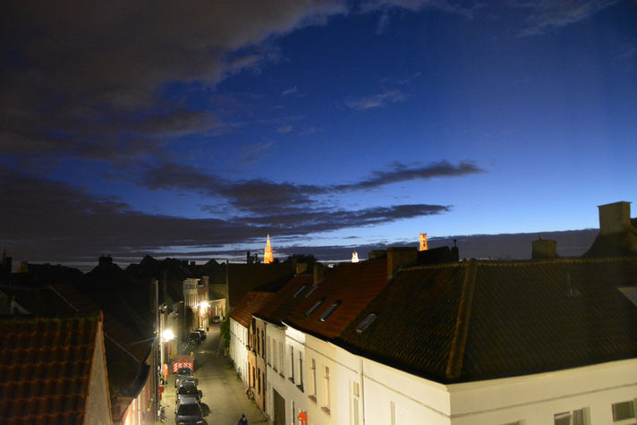 blue hour city view