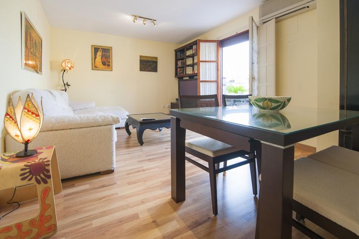 salon con acceso a terraza