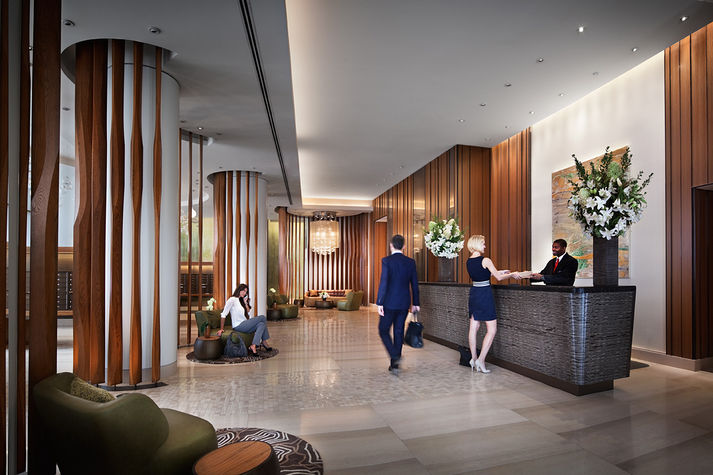 An elegant lobby will greet you upon your arrival
