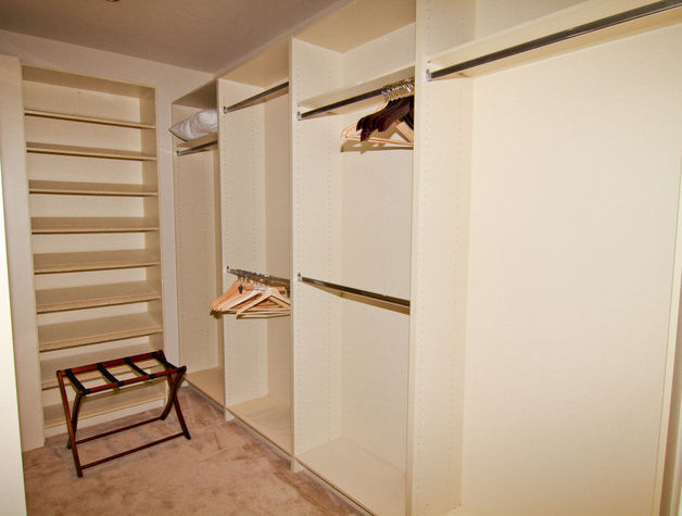 The Marilyn Suite's walk-In closet with safe & refrigerator