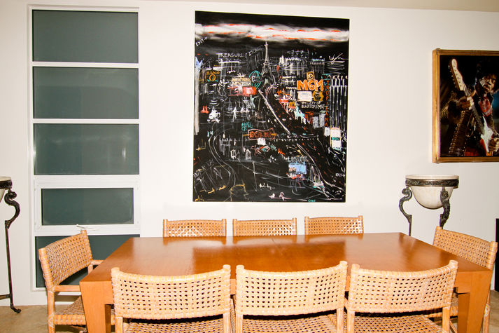 Dining for 8 overlooking sand & sunset, and with fireplace ambiance (table can be extended)