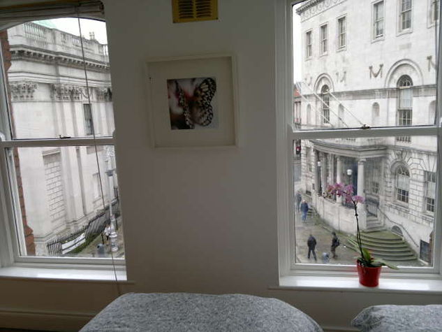 The second bedroom also looks across to Dublin Castle