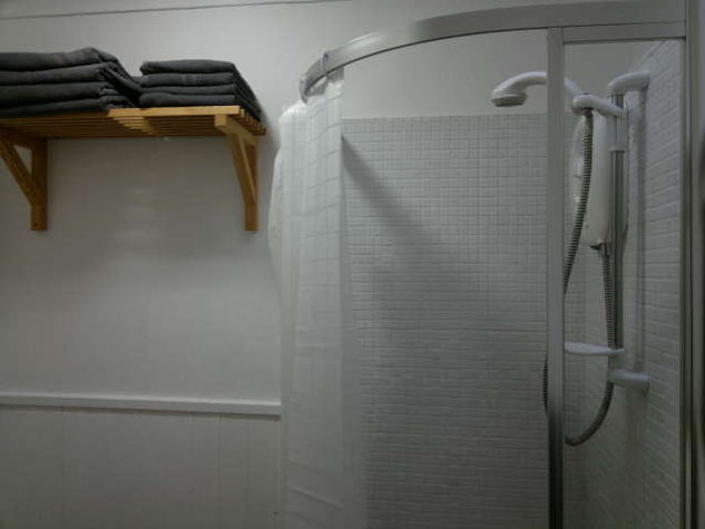 ...but with modern conveniences, such as an electric shower