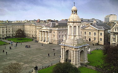 At the other end of Dame Street (just 2 minutes walk from the apartment) is Trinity College Dublin