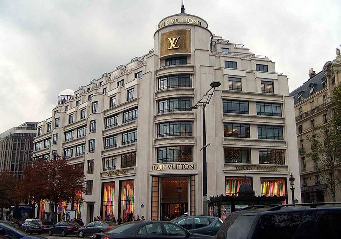 One of the many shops on Champs Elysees