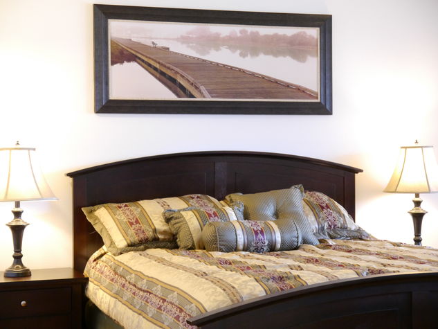 Brand new, comfortable bed.