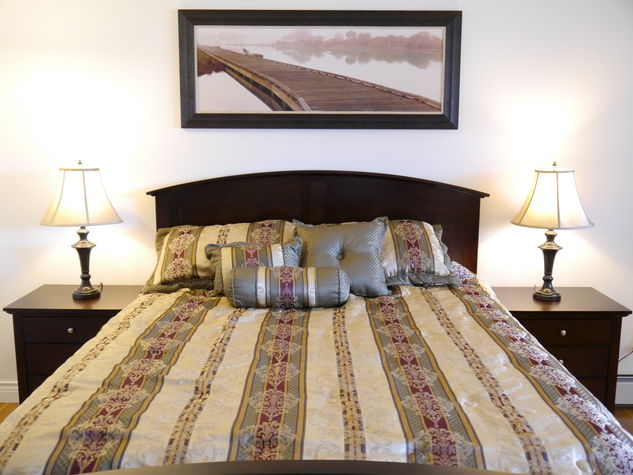 Brand new, comfortable bed.