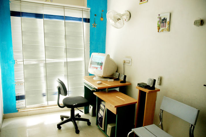private computer room for guests.
