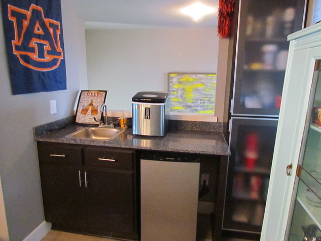 Wet bar in game room